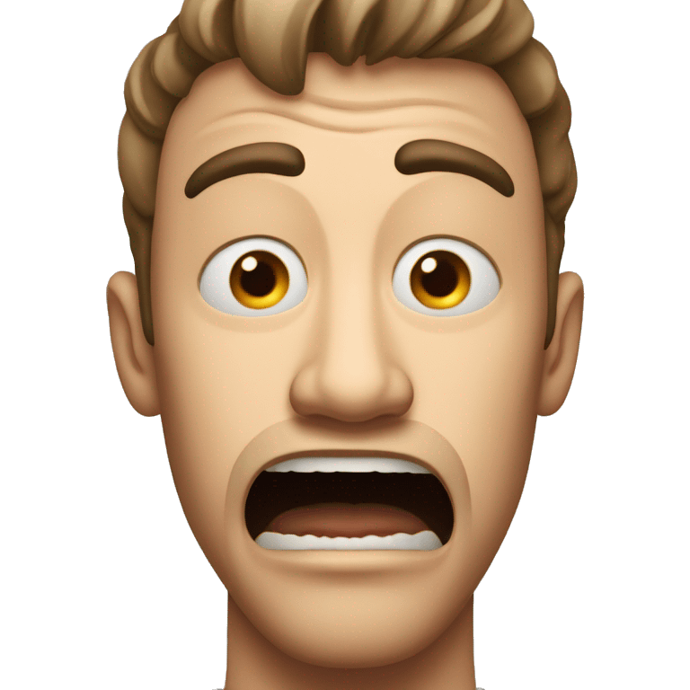 man shocked disgusted horrified terrified mouth wide open jaw drop emoji