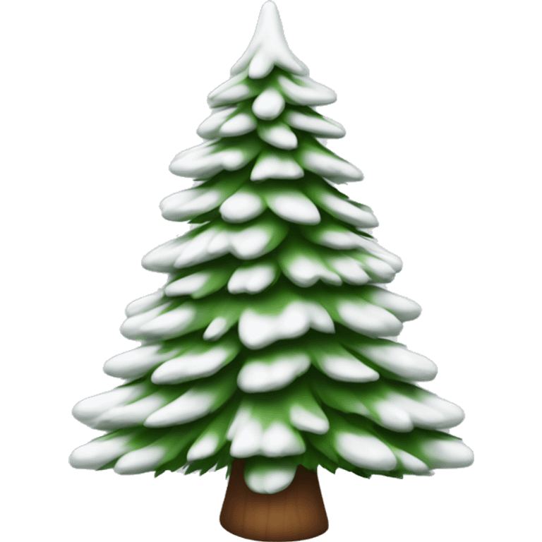  actual white fir christmas tree isolated.  emoji