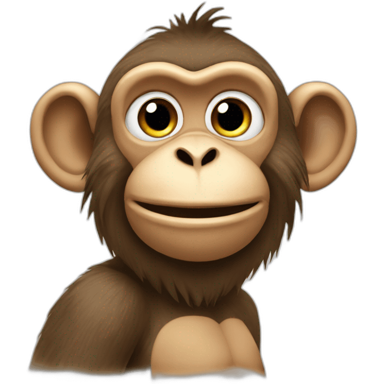 monkey with I Mac emoji