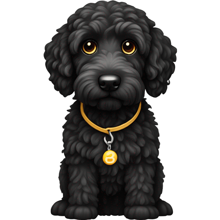 Black labradoodle  emoji