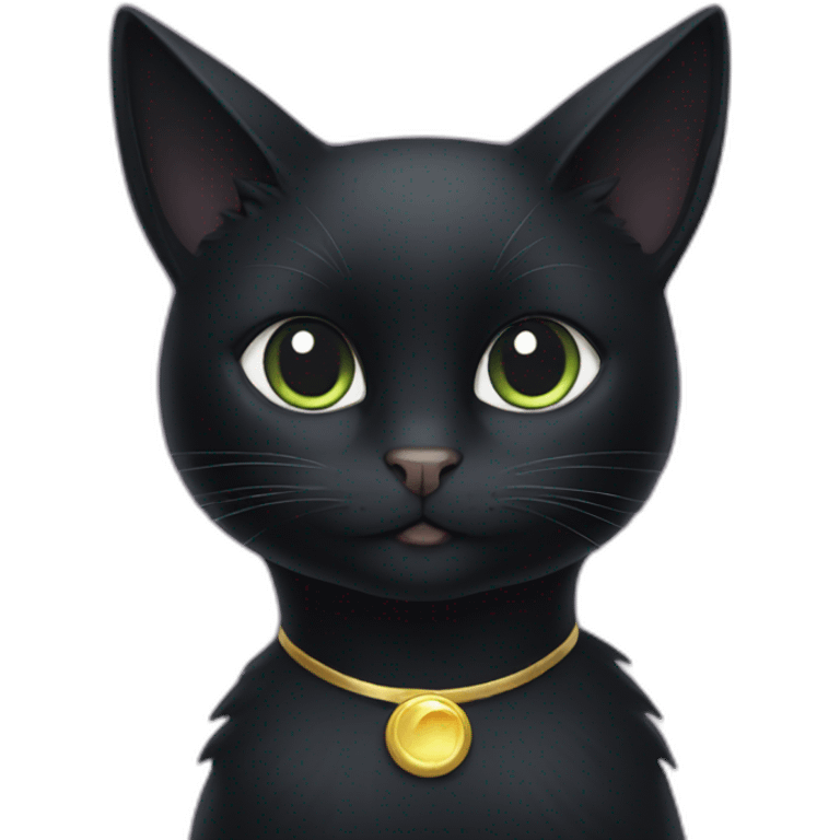 black cat from Sailor Moon emoji