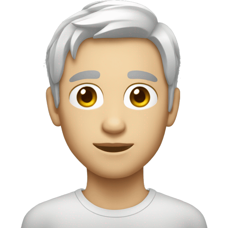 avatar ios blanco con flequillito emoji