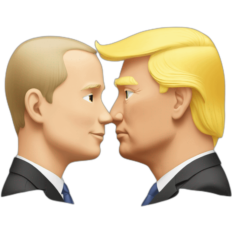 trump-and-putin-kissing,-lgbtq+ friendly, positivity, inclusiveness emoji