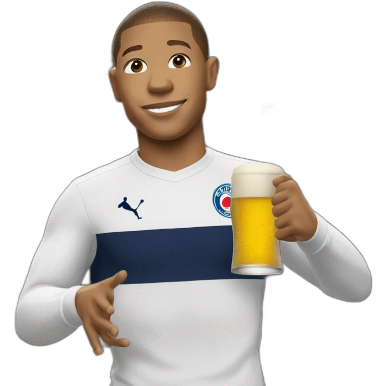 mbappe qui boit une biere emoji