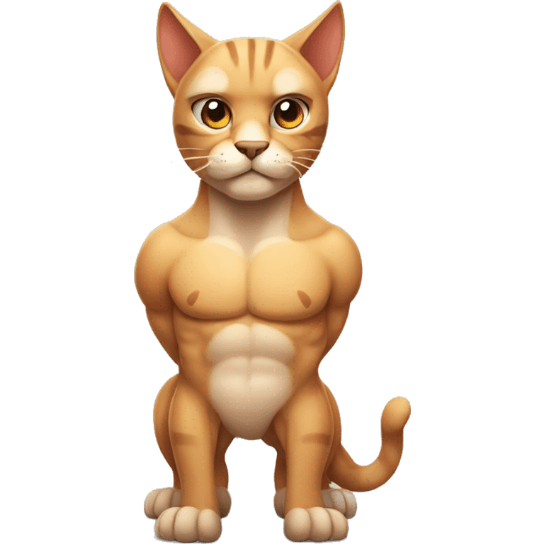 Buff muscular cat emoji