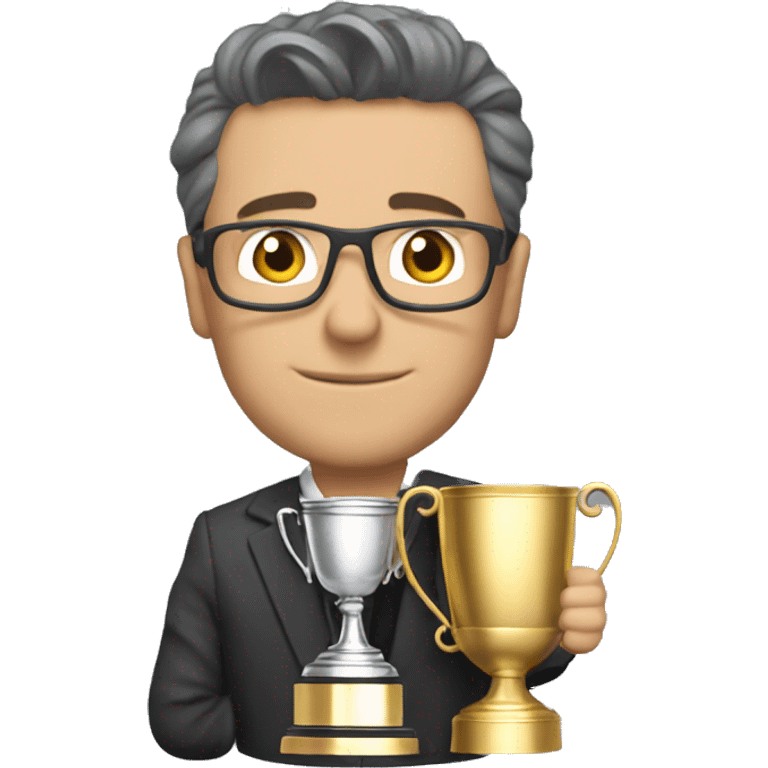 Harry sheezel with the premiership cup  emoji