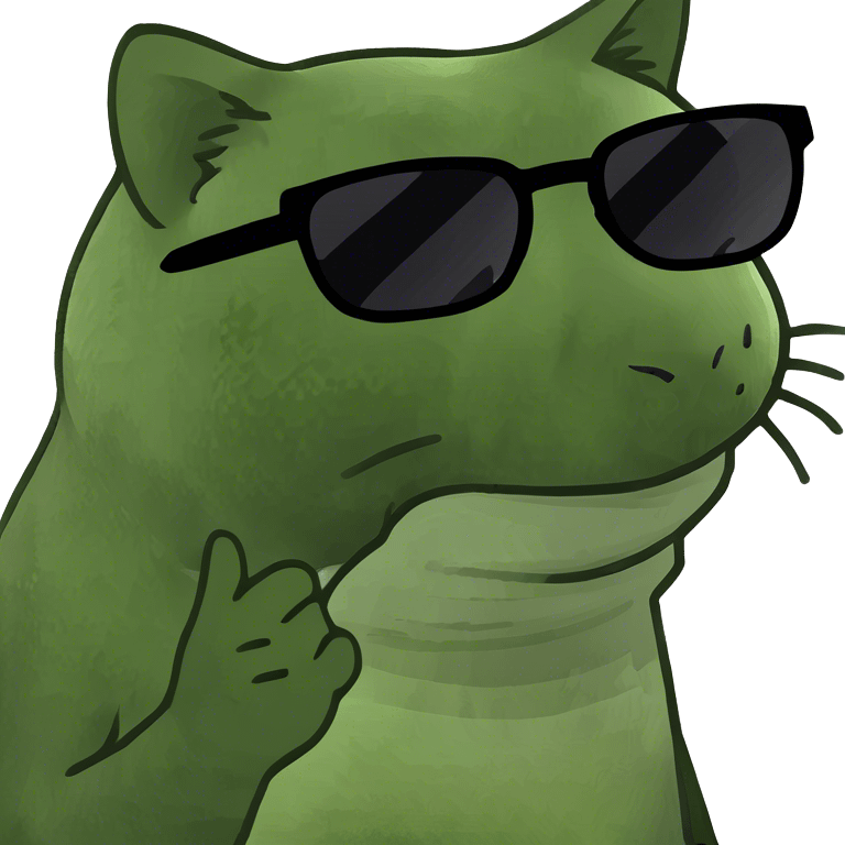 Cat with sunglasses emoji