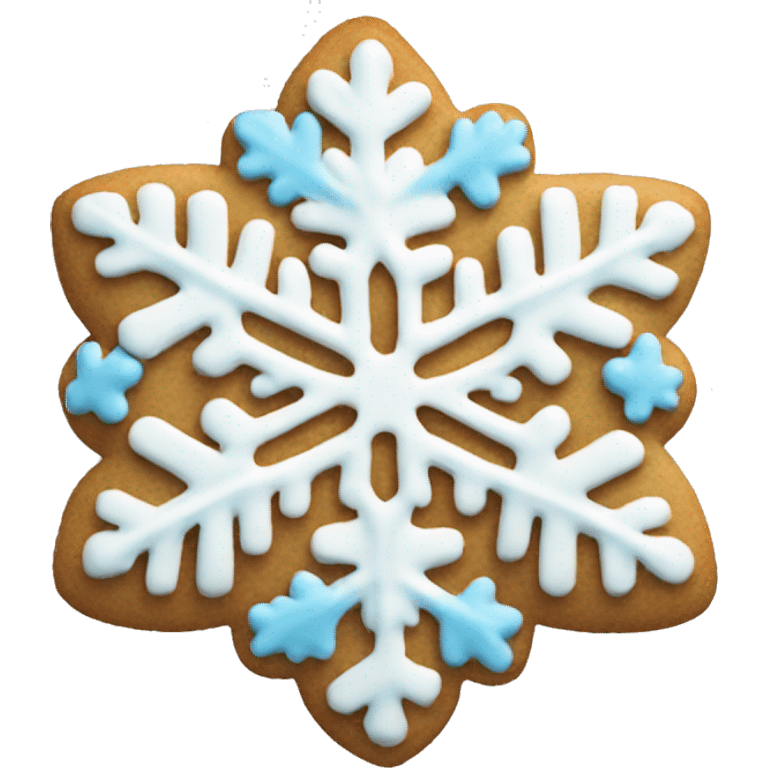 Snowflake cookie emoji