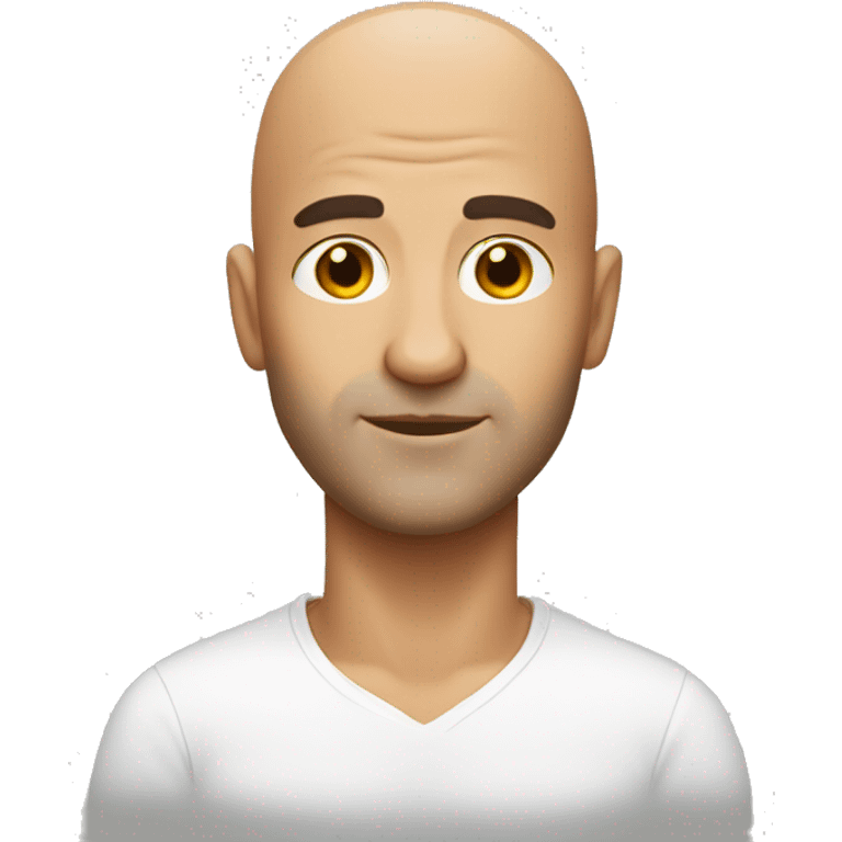 bald guy with polished shiny forehead  emoji