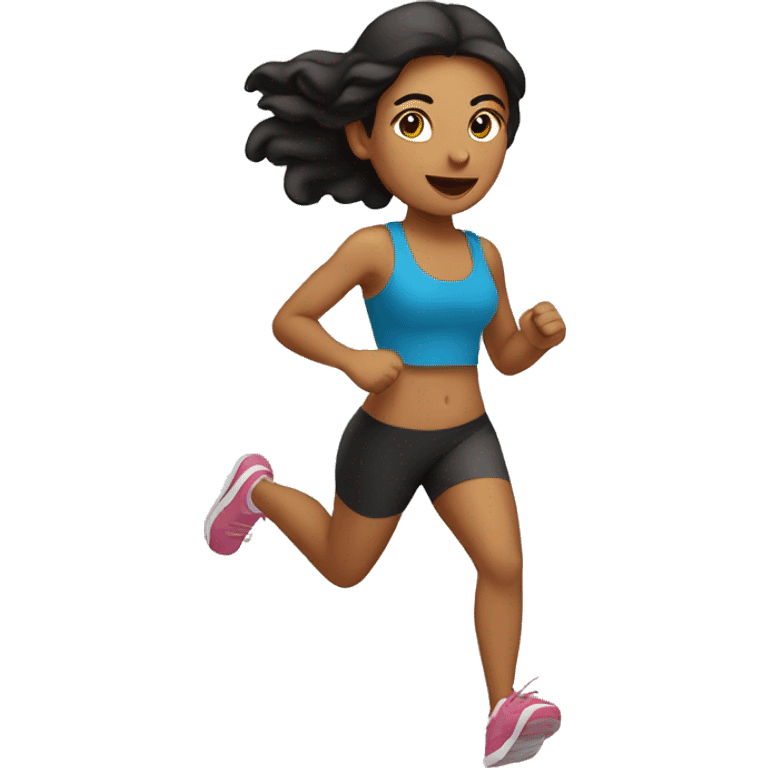 Latina girl running  emoji