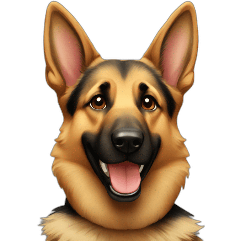 german shepherd happy emoji