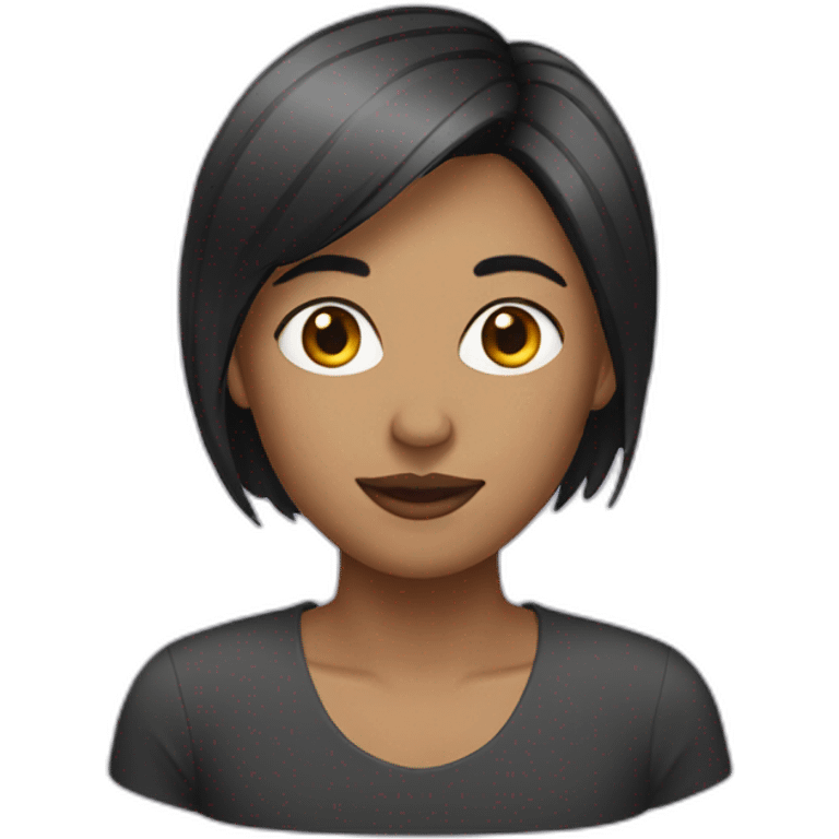 Women with short straight hair emoji