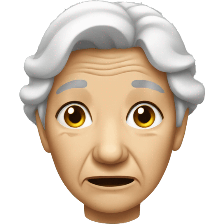 Old woman crying  emoji