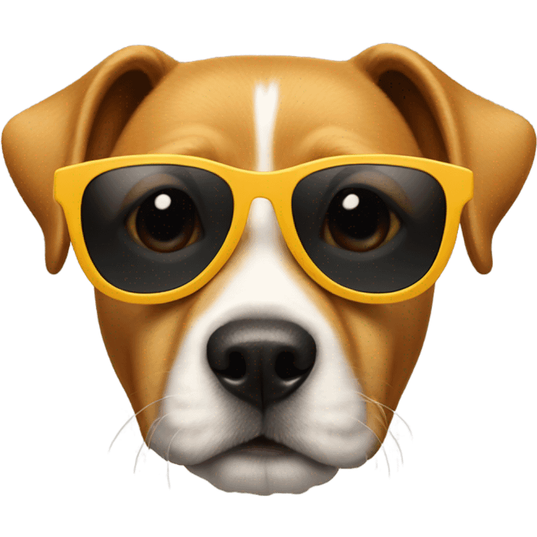 Dog wearing sunglasses emoji