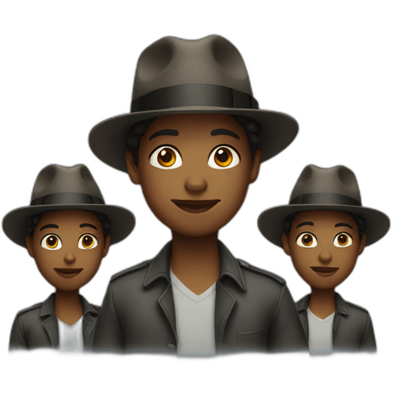 Twins with fedora emoji