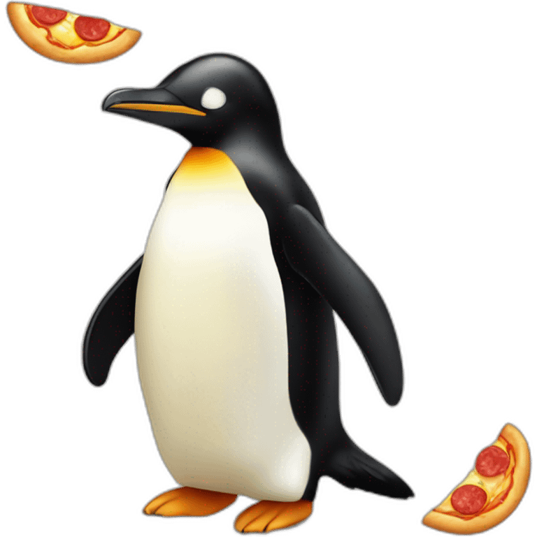 Pinguin-eat-pizza emoji