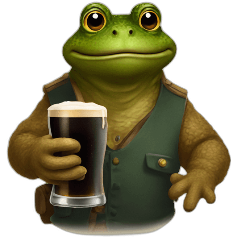 bufo having a pint of guinness emoji