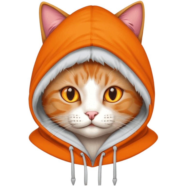 cat wearing a hoodie emoji