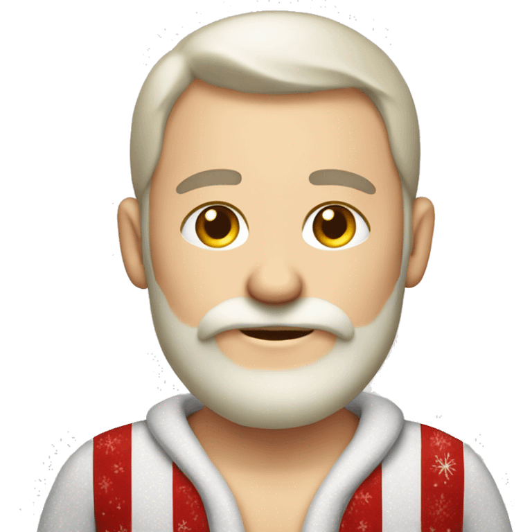 Caucasian Santa in pajamas  emoji