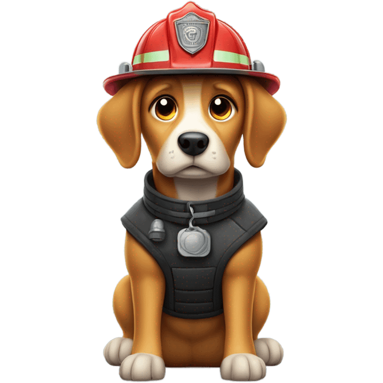 Fire fighter dog emoji