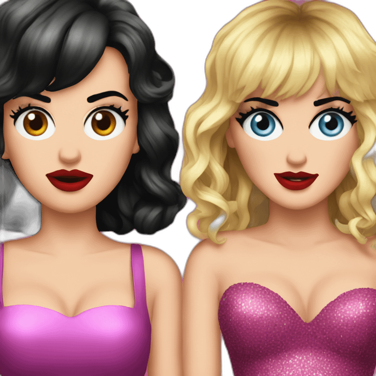 Katy Perry and Taylor Swift mad emoji