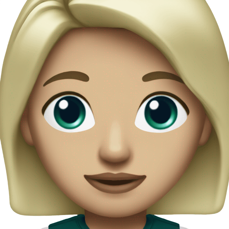 Short blond hair blue eyes female as Philadelphia Eagles  emoji