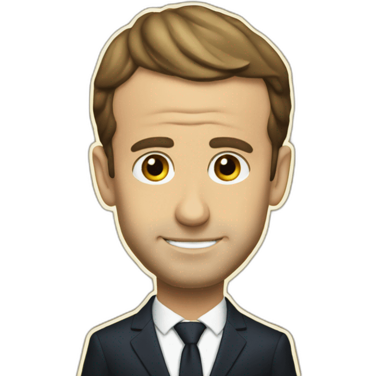 Macron qui fait un doit emoji