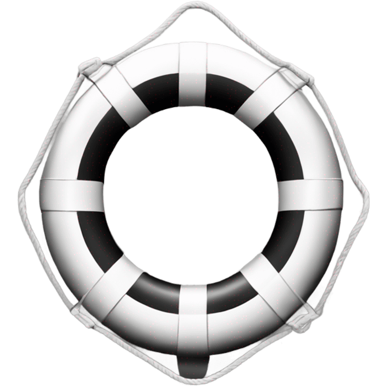 Lifeguard buoy black and white emoji