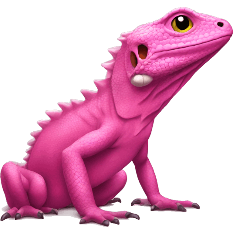 Pink lizard emoji