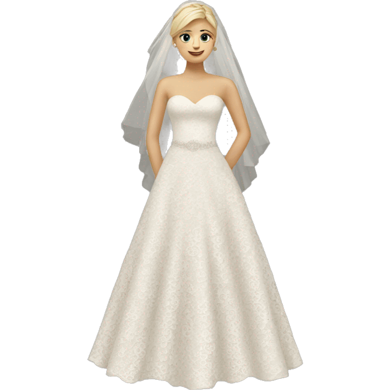 Lace wedding dress emoji