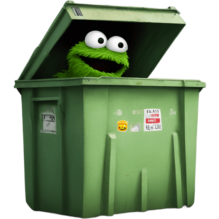 Oscar the grouch dumpster fire  emoji