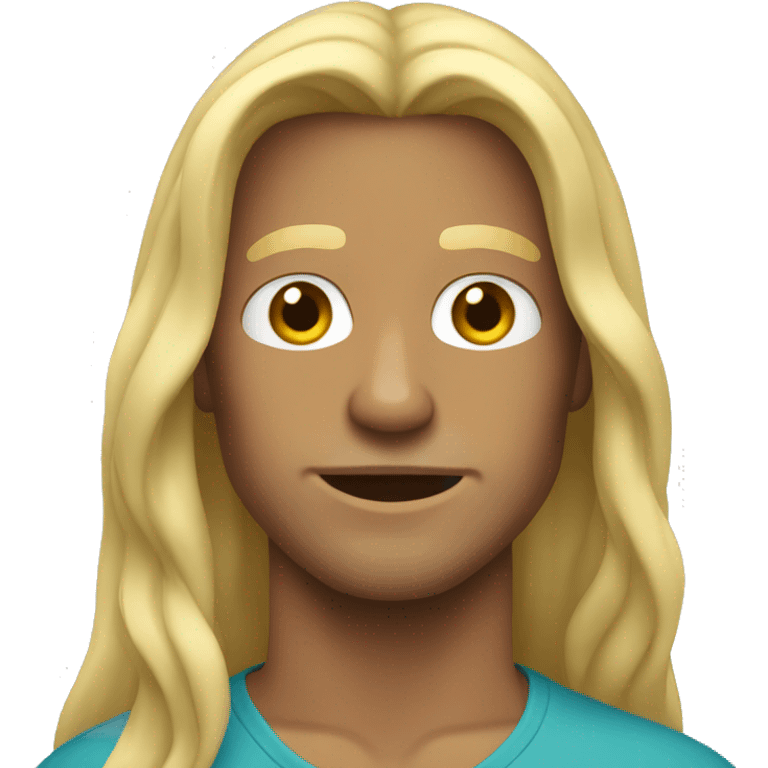 Surfer with blond long hair emoji