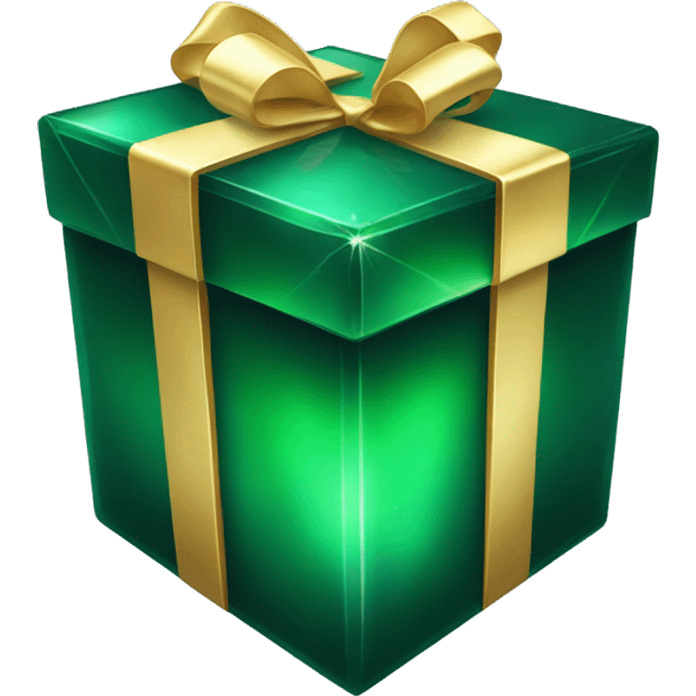 emerald glass gift box emoji