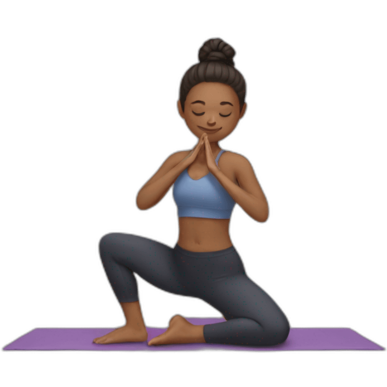 Girl yoga emoji