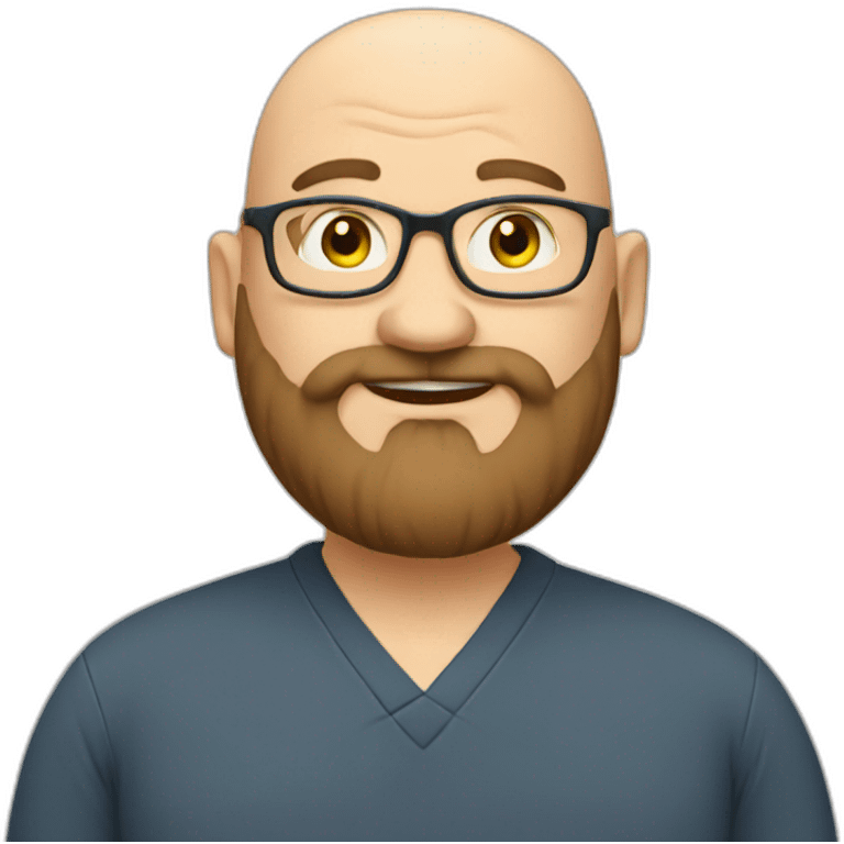 fat bearded bald teacher emoji