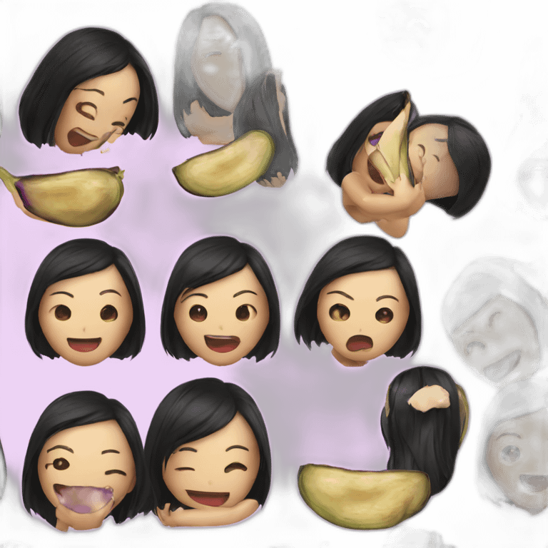 Asa akira eat eggplant emoji