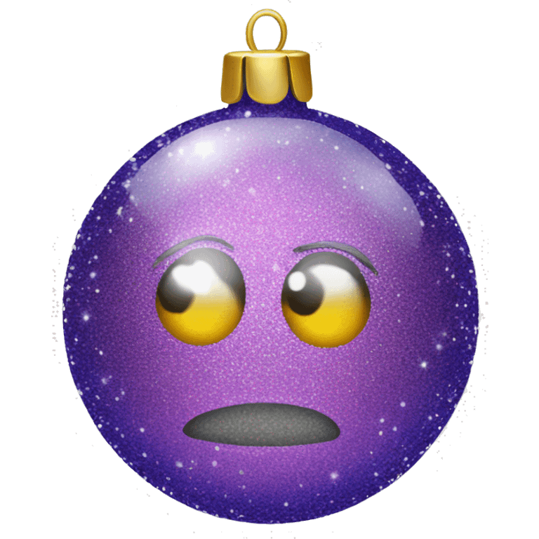 glitter Christmas bauble emoji