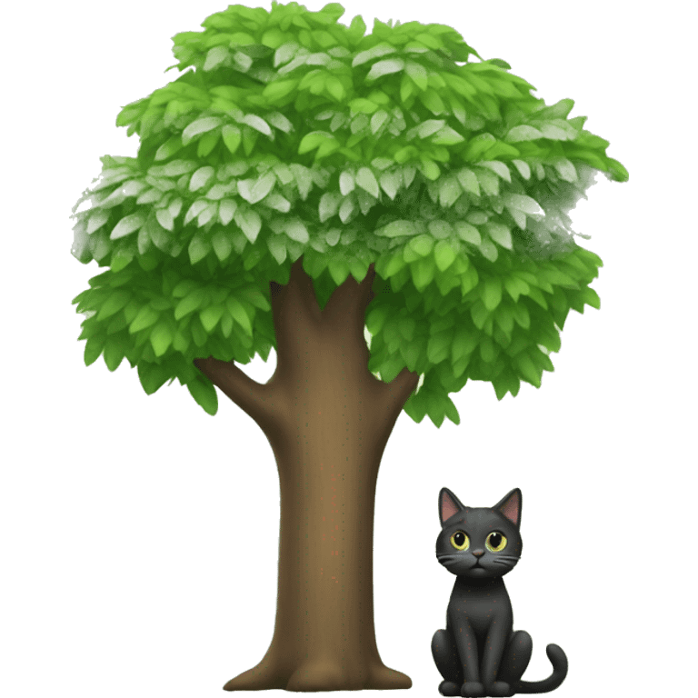 cat with tree emoji