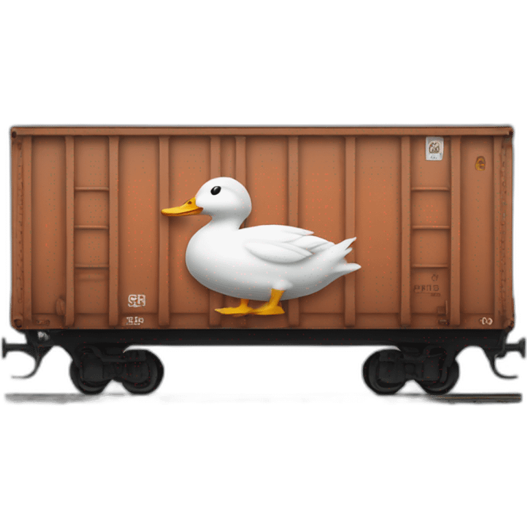 duck in freight car emoji