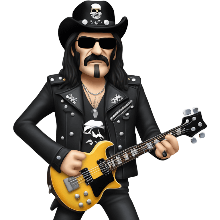 Lemmy Killmister Motorhead holding Rickenbacker bass emoji