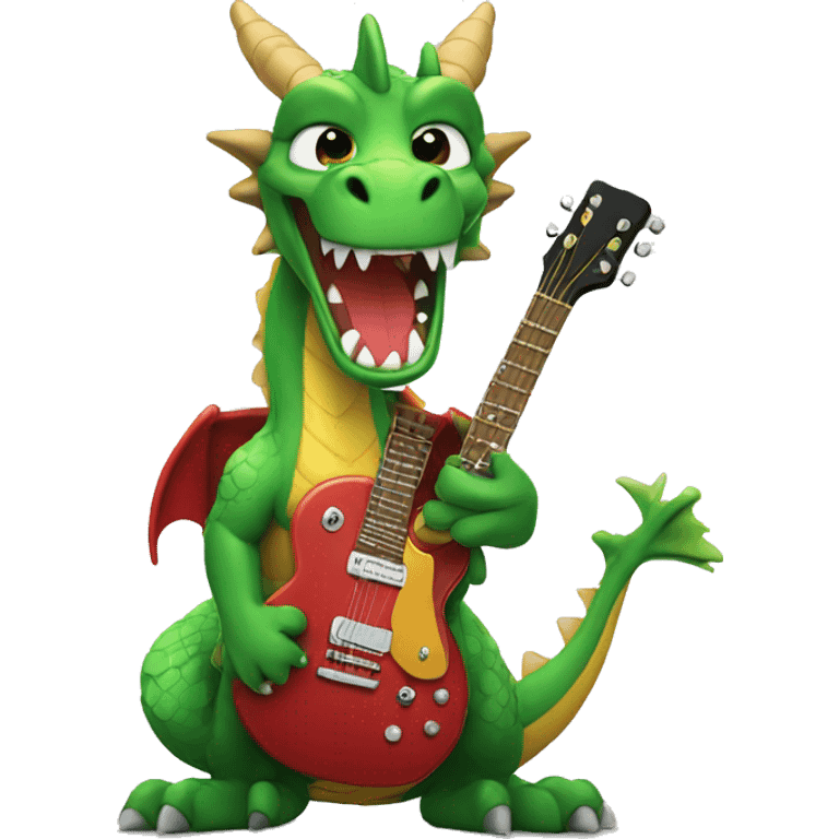 Dragon with guitar emoji