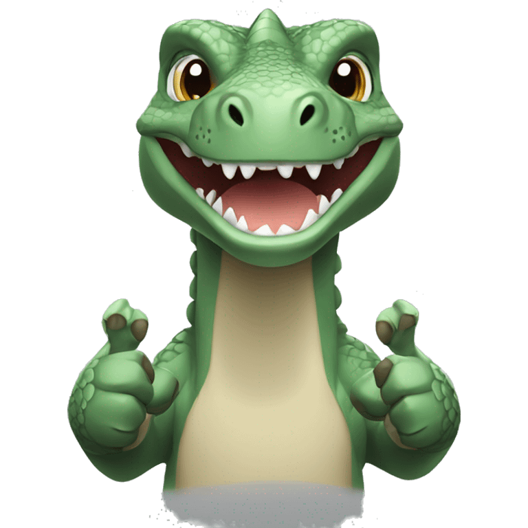 Komodo grey dragon thumbs up emoji