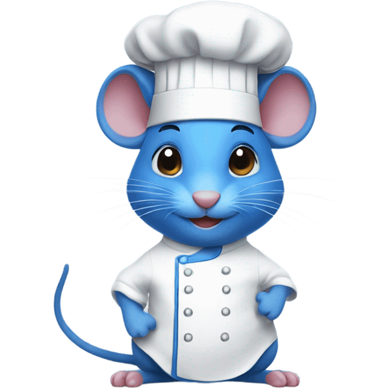 Blue rat with a chef hat emoji