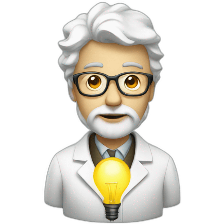 scientist with bulb emoji