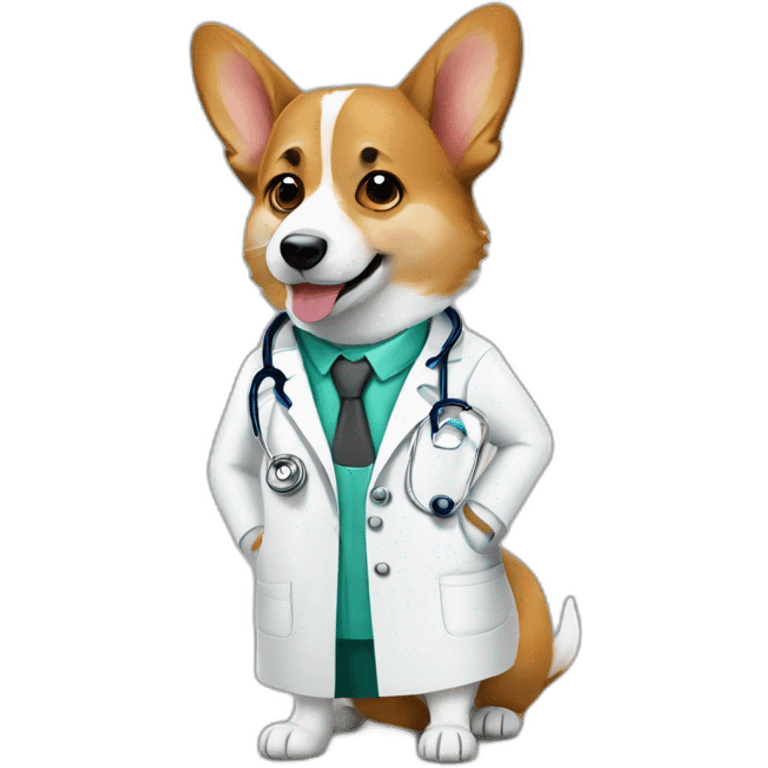 Doctor corgi emoji