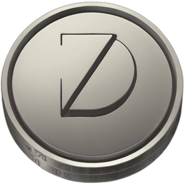 a coin with zero label and percentage sign emoji