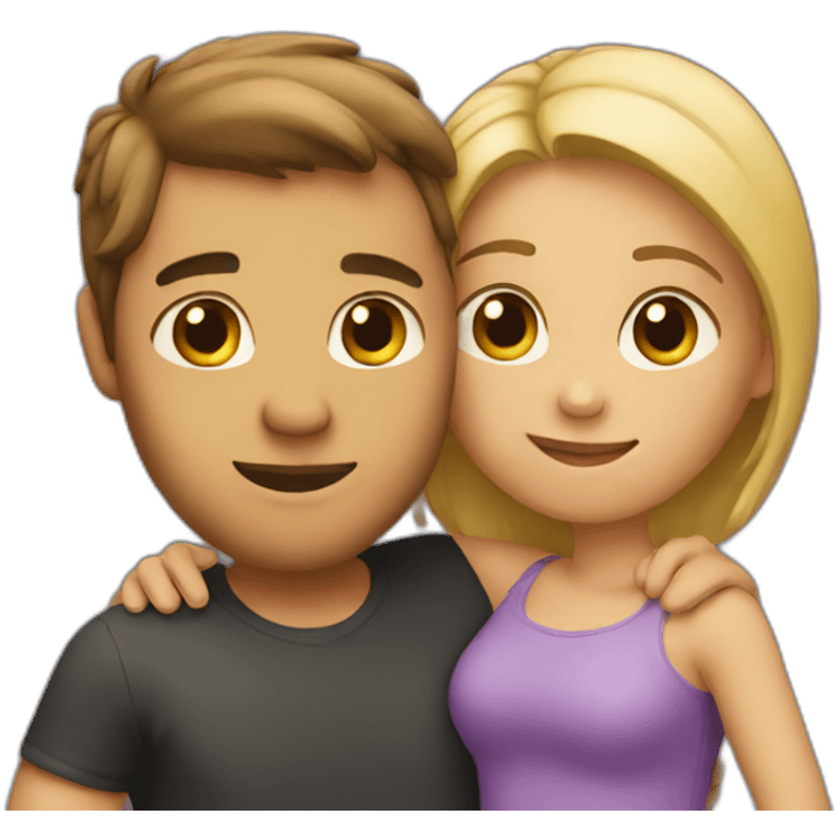 Couple hugging each other emoji