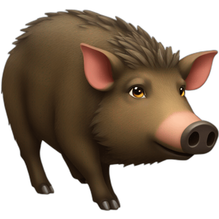 boar sunbathing emoji