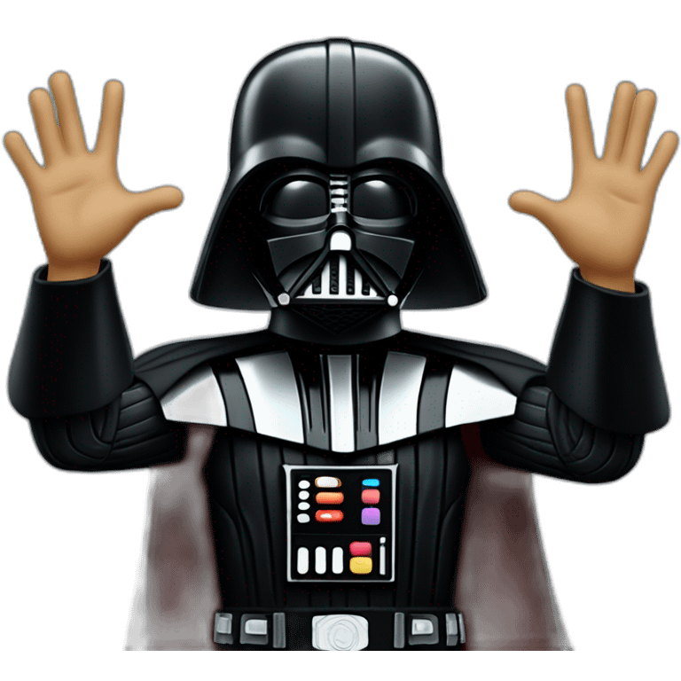 Darthvader hype hands in the air emoji