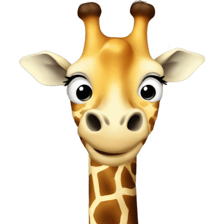 giraffe eating popcorn emoji